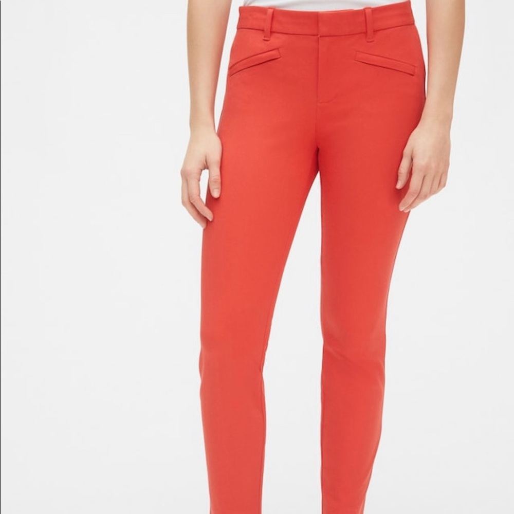 Orange Slim Cropped Pant